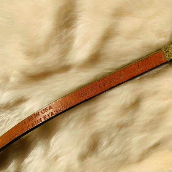 Free People Inversed Genuine Leather Skinny-Skinny Long Green Suede Belts - Picture 10 of 16